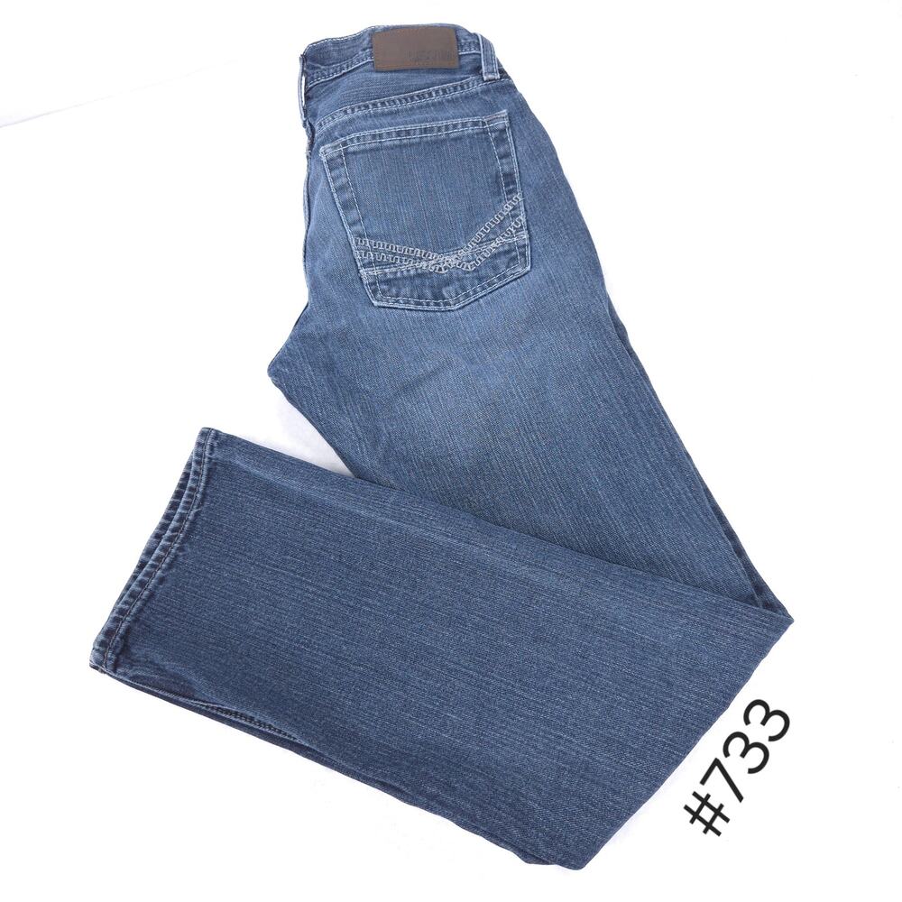 Reclaim Slim Straight Button Zip Medium Wash Denim Jeans Womens Size 28R Blue